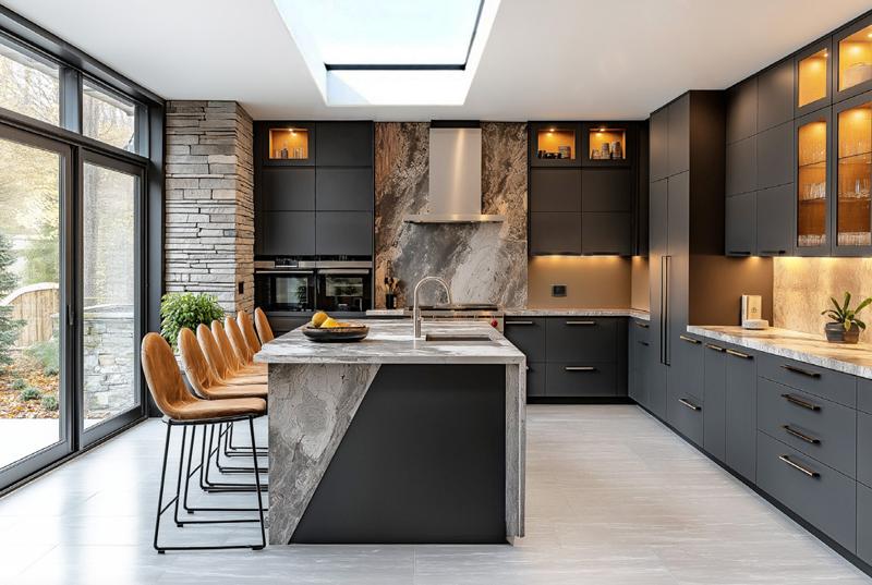 stratus-flat-skylights-in-black-kitchen (wecompress.com) stratus-flat-skylights-in-black-kitchen